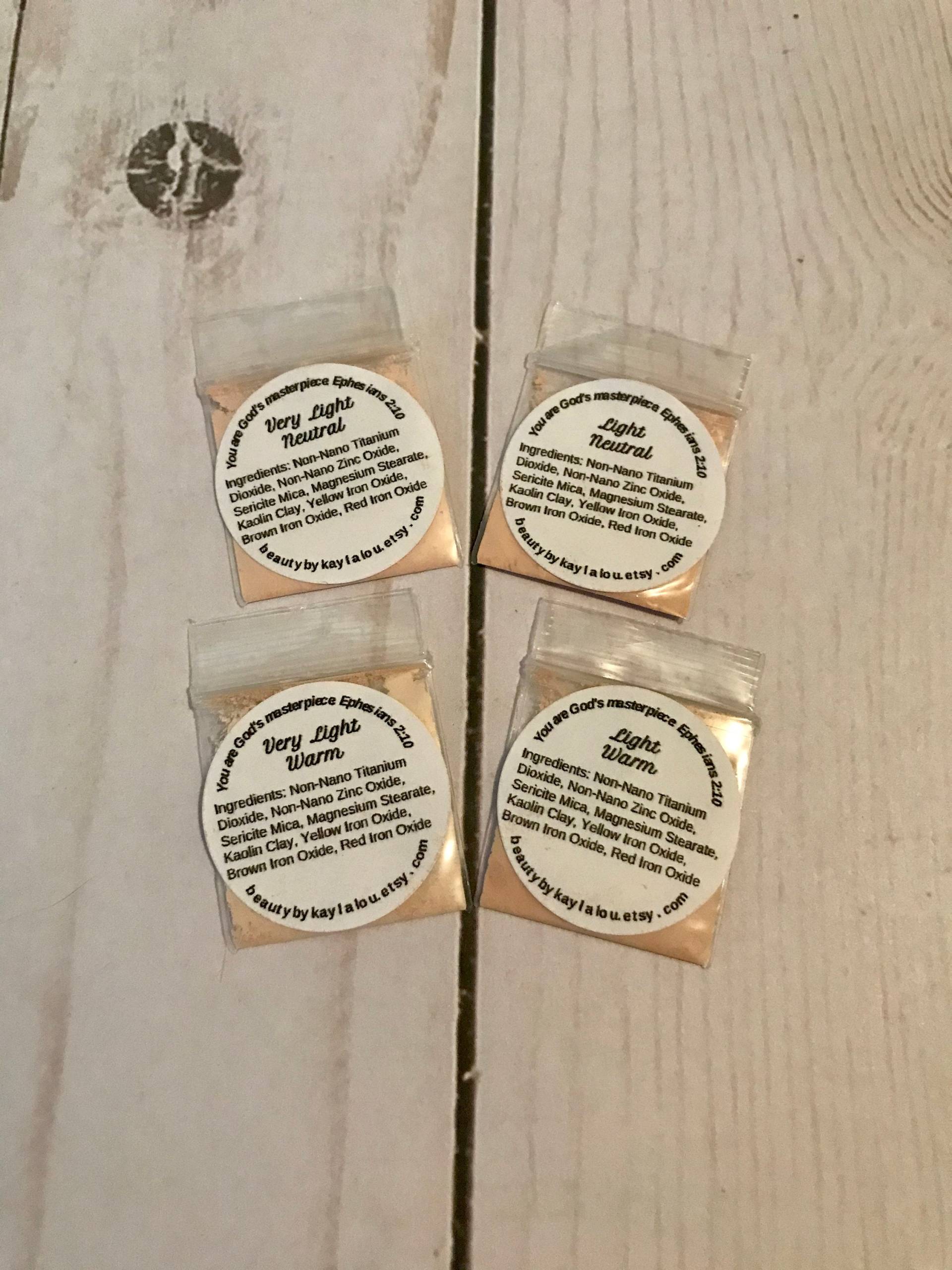 Mineral Foundation Haut Ton Match Samples - 4 Muster Mineral Foundation Haut Ton Match Samples - 4 Muster von Etsy - BeautybyKaylaLou