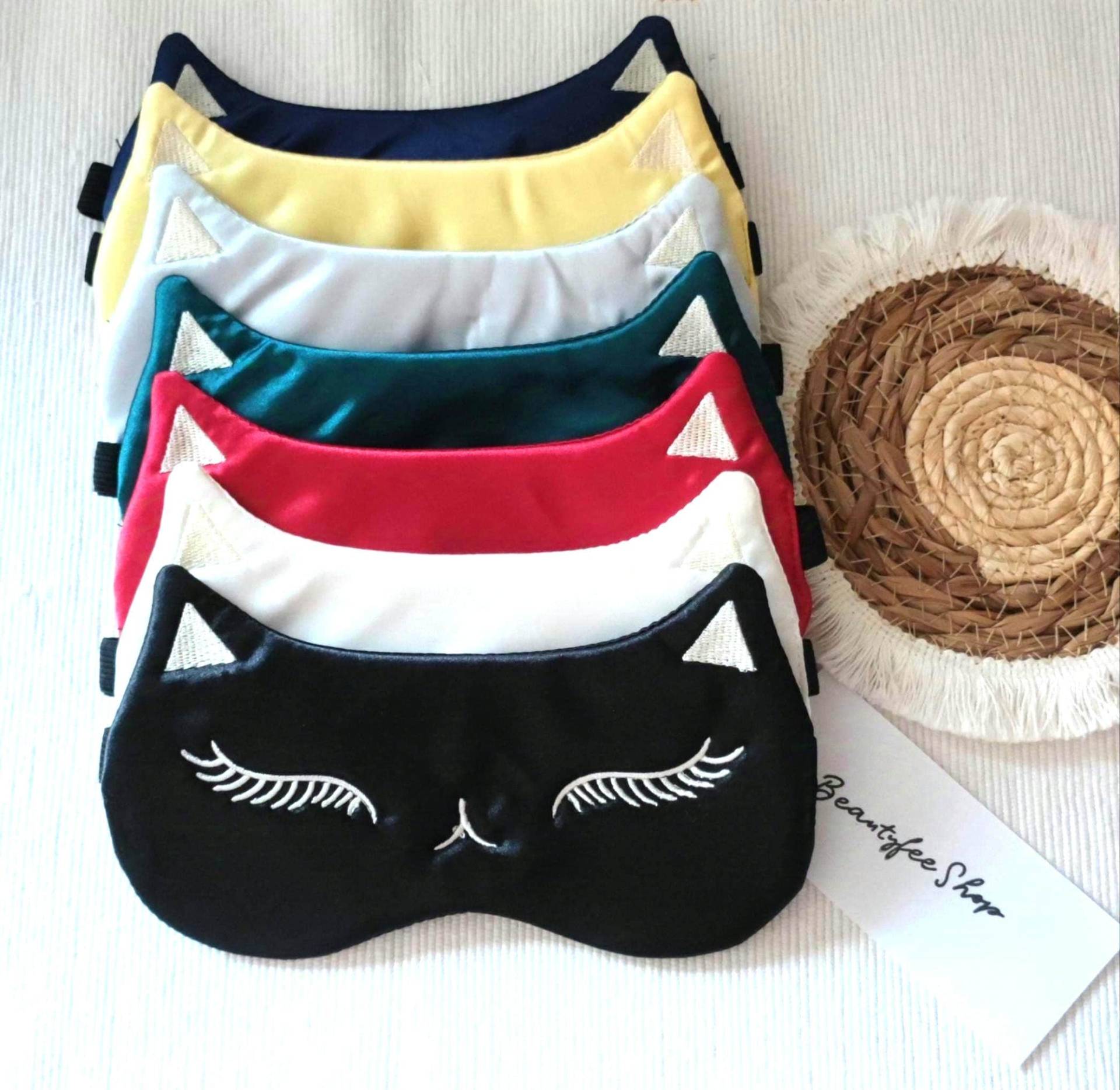Schlafmaske - Katzenmaske Abdunklungsmaske Augenbinde Schlafbrille von Etsy - BeautyfeeShop