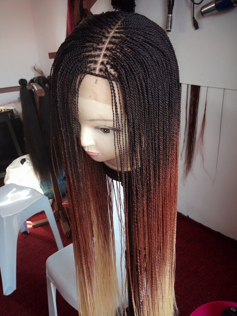3 Tone Ombre Micro Millionen Zöpfe, Twist Perücke Für Schwarze Frauen, Geflochtene Perücke, , Zopf-Perücken, Spitze Perücken, Tiny Twists 3 Tone Ombre Micro Millionen Zöpfe, Twist Perücke Für Schwarze Frauen, Geflochtene Perücke, , Zopf-Perücken, Spitze Perücken, Tiny Twists von Etsy - Beautyhubb