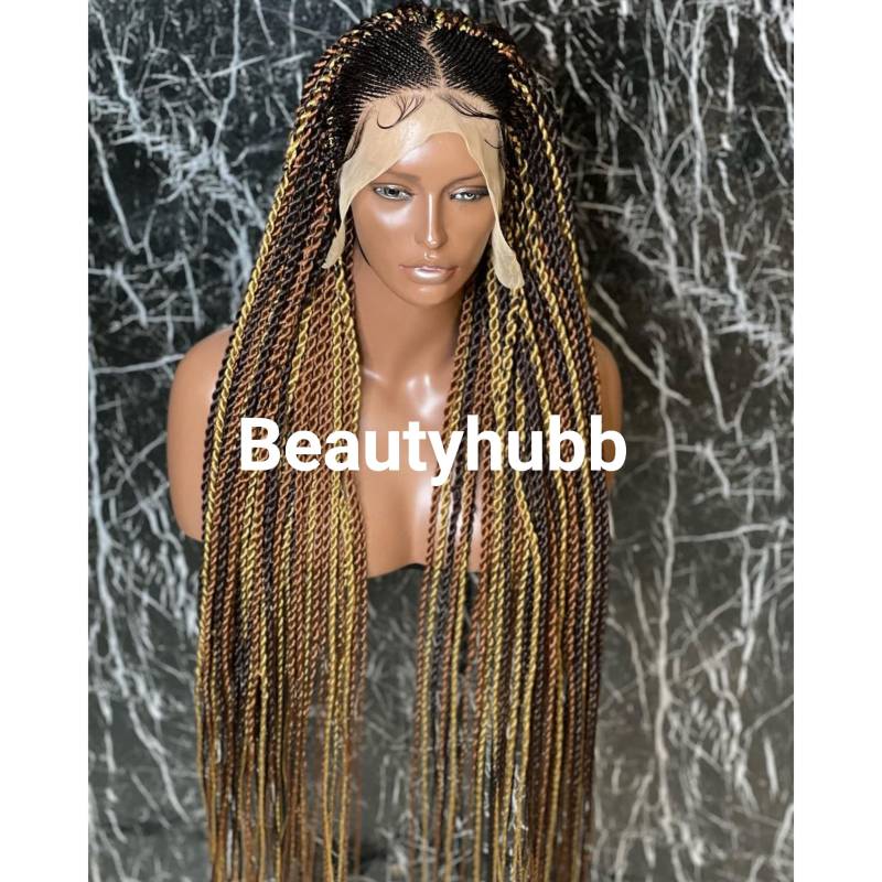 Cornrow Senegalese Twists Geflochtene Perücke Twist Zöpfe Schwarz Frauen Front Spitze Echthaar Tiny Geflochtene Perücken von Etsy - Beautyhubb