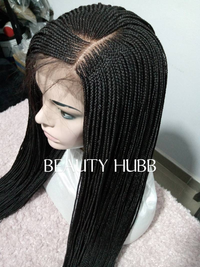 Box Braided Perücke, Zöpfe Cornrow Perücke Für Schwarze Frauen, Frauenperücke, Braids, Lace Spitzenperücken von Etsy - Beautyhubb