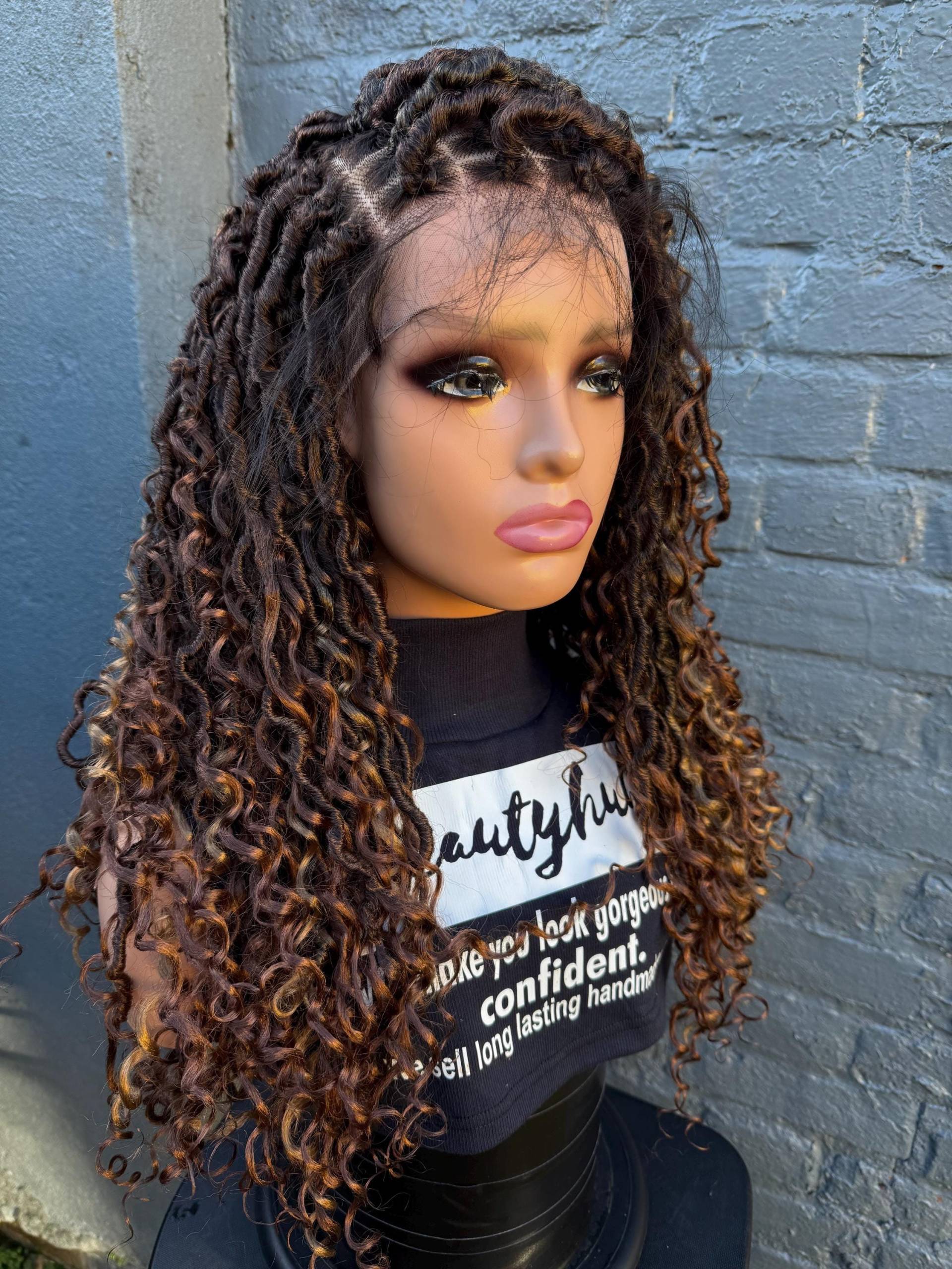 Front Lace Messy Locs Dreadlocks Faux Loks Perücke Für Schwarze Frauen Geflochtene Perücken, Zöpfe Spitze Perücke, Perücken Front Lace Messy Locs Dreadlocks Faux Loks Perücke Für Schwarze Frauen Geflochtene Perücken, Zöpfe Spitze Perücke, Perücken von Etsy - Beautyhubb