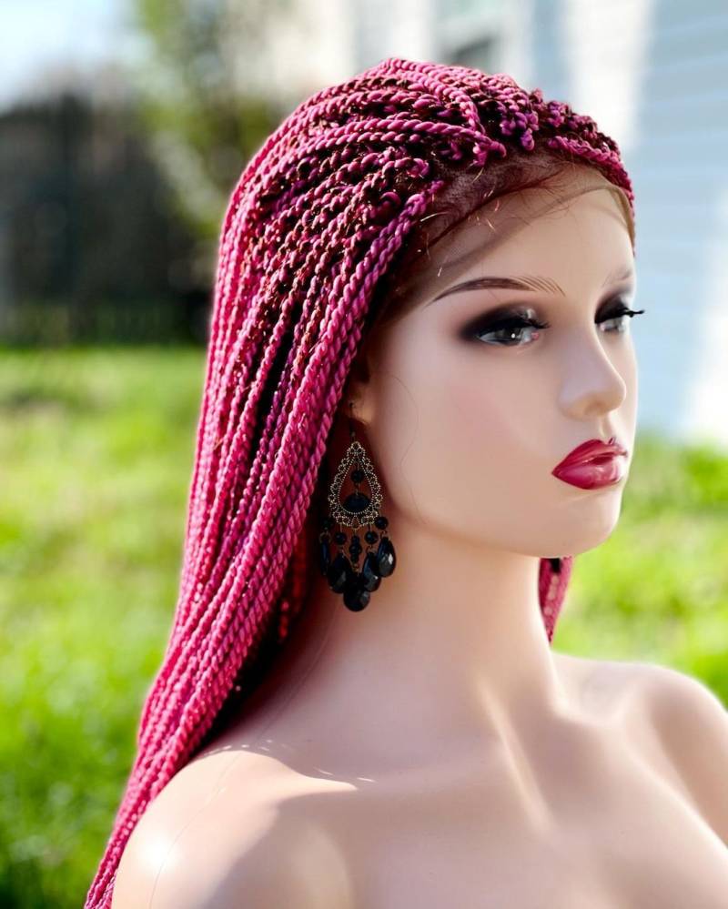 Senegalese Twists, Perücke Für Schwarze Frauen, Geflochtene Perücken, Twist-Perücke, Twists Braid Perücke, Spitzenperücke, Lace-Perücken von Etsy - Beautyhubb