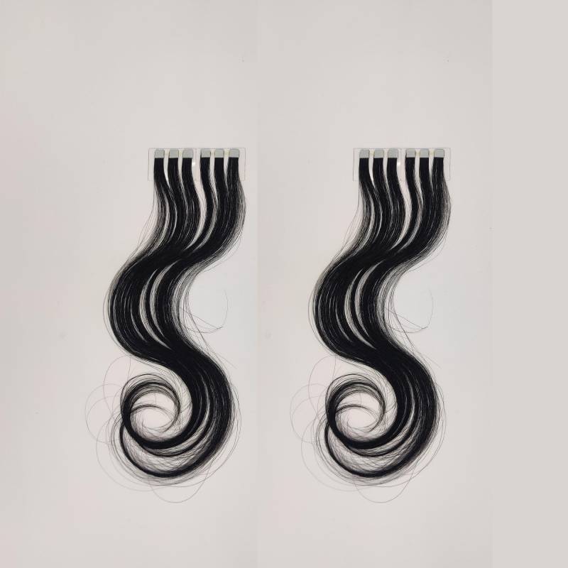 Echthaar Klebe Extensions "Dark Espresso" 40cm 12stück/Haarverlängerungen von Etsy - BeautyworldBavaria