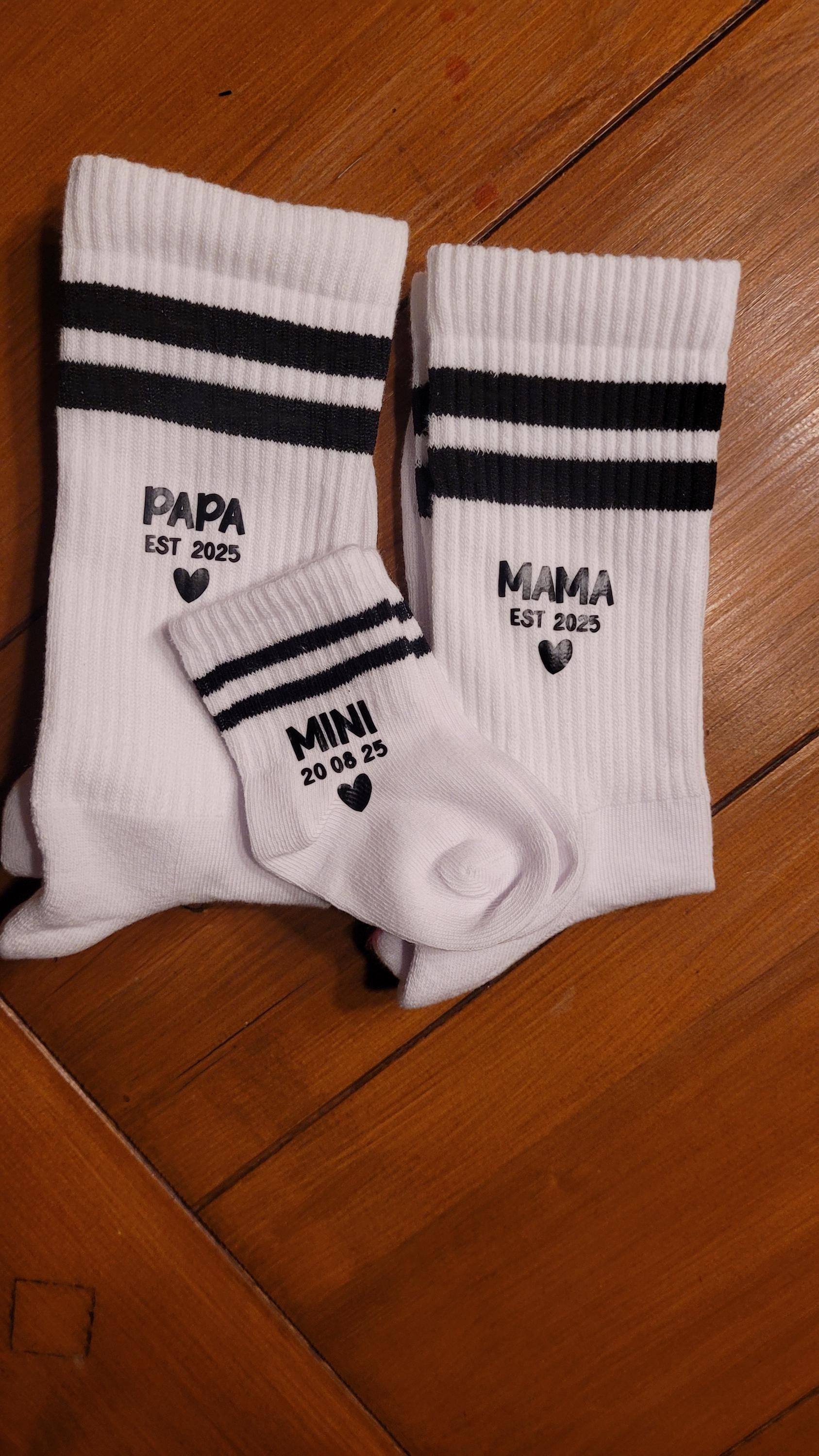 Personalisiertes Familien Socken Set | Mama, Papa & Baby Geschenk Zur Geburt Shower I Family Partnerlook Bio Baumwolle von Etsy - Bellaslittlepresents