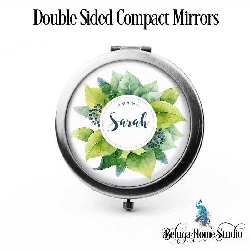 Personalisierter Compact Mirror Lovely Leaves Floral Kranz Brautjungfer Geschenke Kosmetikspiegel Custom Favors - The Sarah Personalisierter Compact Mirror Lovely Leaves Floral Kranz Brautjungfer Geschenke Kosmetikspiegel Custom Favors - The Sarah von Etsy - BelugaHomeStudio