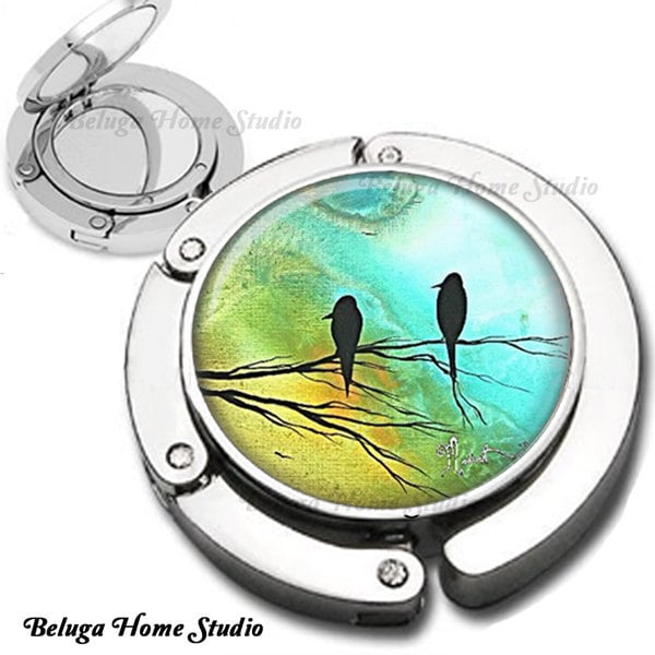Vogel Silhouetten Geldbörse Hook Tasche Hanger Lippenstift Kompakte Spiegel Vogel Silhouetten Geldbörse Hook Tasche Hanger Lippenstift Kompakte Spiegel von Etsy - BelugaHomeStudio