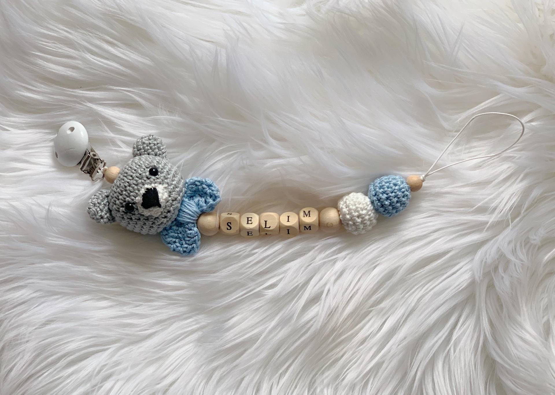 Schnullerkette Baby Geschenk Häkel Set Amigurumi Schnullerhalter Schnullerclip Tiere von Etsy - BestLovelythings