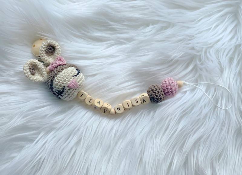 Schnullerkette Baby Geschenk Häkel Set Amigurumi Schnullerhalter Schnullerclip Tiere von Etsy - BestLovelythings