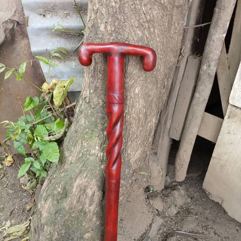 "Original "Twisted T Handle" African Natural Palisander Gehstock Cane Handmade Kenia Afrika Schwarz/Eisen Jacaranda Unisex Vintage Art Style." von Etsy - Bestgemdiamond