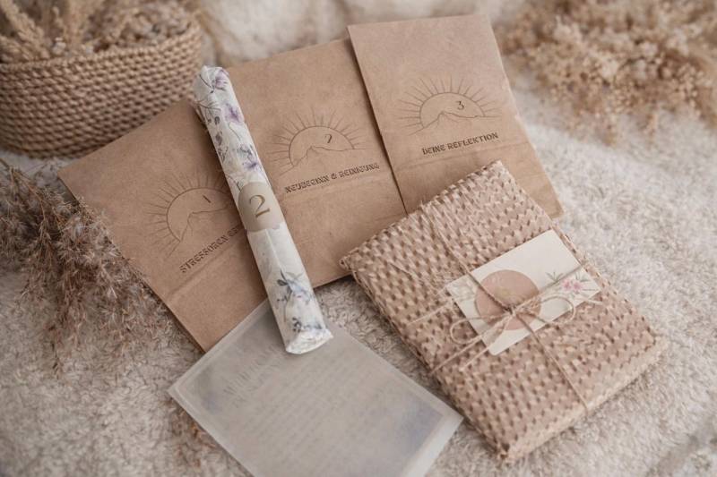 Selfcare Retreat Box | 3 Tage Set Für Zuhause Achtsamkeit Geschenk Boho Healing Geschenkidee Me Time von Etsy - BetonundSeele