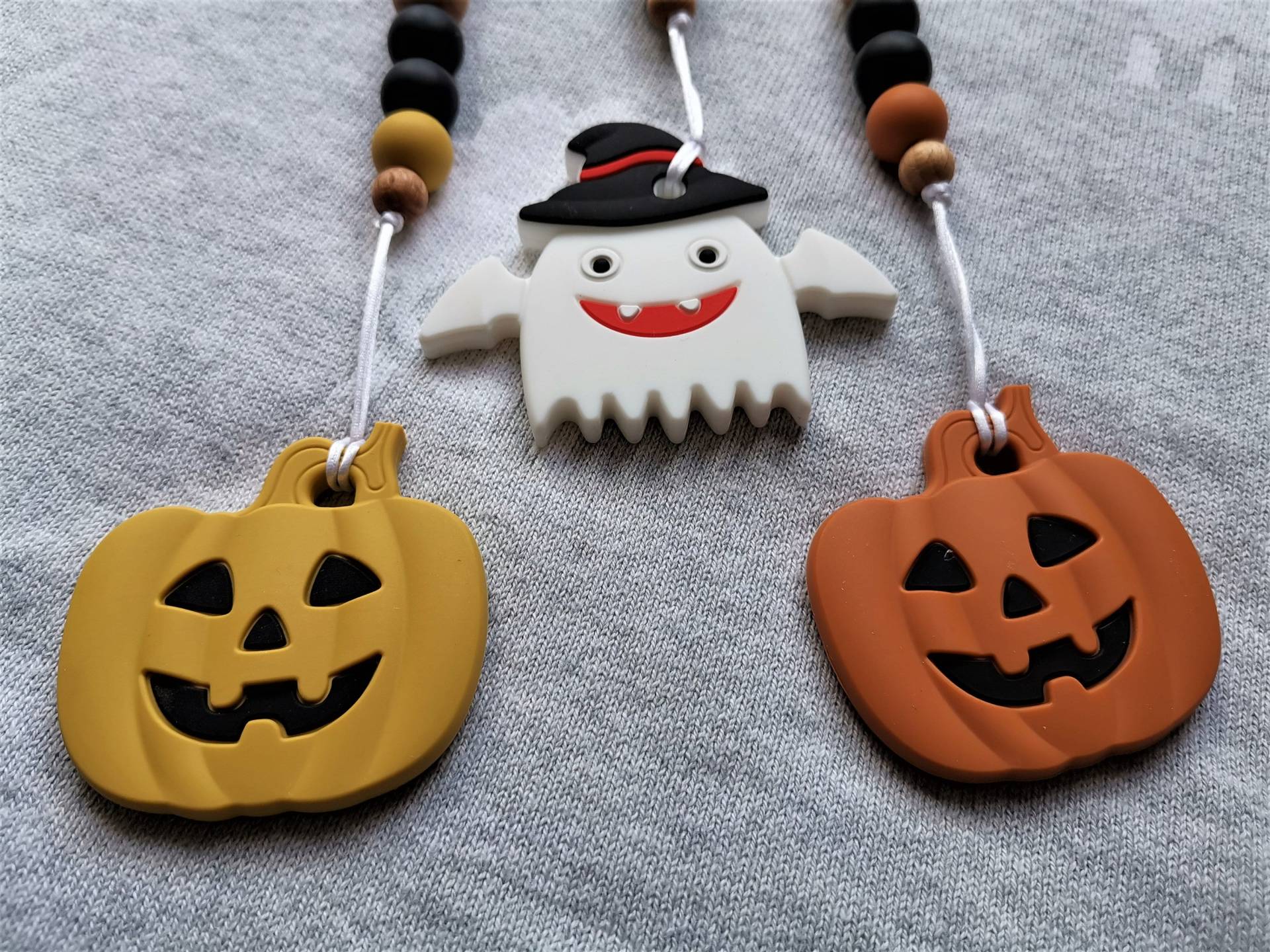 Halloween Baby Beißring, Süßer Kürbis & Geist Beißring von Etsy - BigBearLittleBirdie