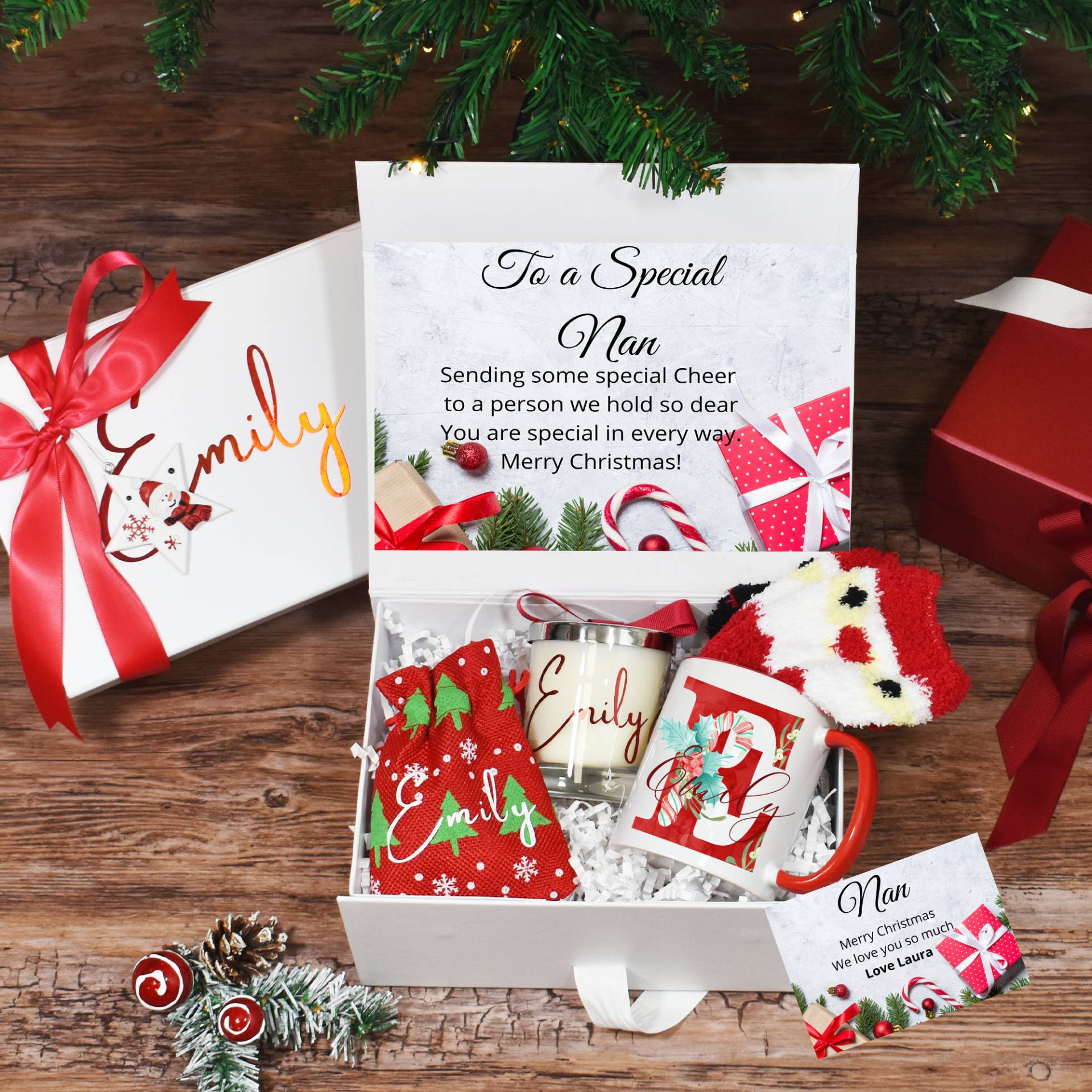 Personalisierte Weihnachtsgeschenkbox Für Nan, Luxus Weihnachtsgeschenk Set, Sie, Gefüllte Oma Personalisierte Weihnachtsgeschenkbox Für Nan, Luxus Weihnachtsgeschenk Set, Sie, Gefüllte Oma von Etsy - BijouxLucy