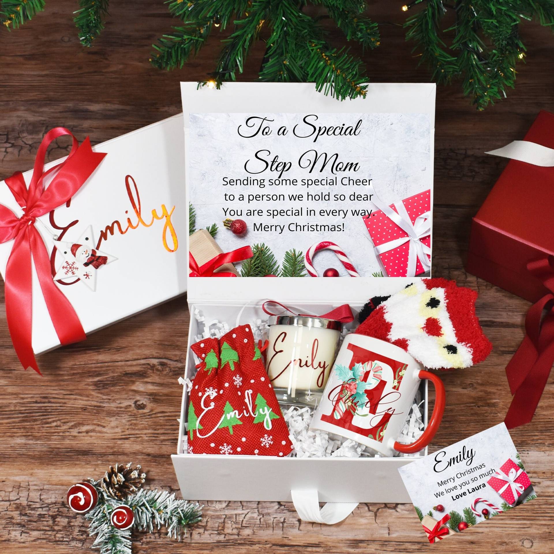 Personalisierte Weihnachtsgeschenkbox Für Step Mum, Luxus Weihnachtsgeschenke, Weihnachtsgeschenk Bonus Mom, Gefüllte Weihnachtsgeschenkbox Personalisierte Weihnachtsgeschenkbox Für Step Mum, Luxus Weihnachtsgeschenke, Weihnachtsgeschenk Bonus Mom, Gefüllte Weihnachtsgeschenkbox von Etsy - BijouxLucy