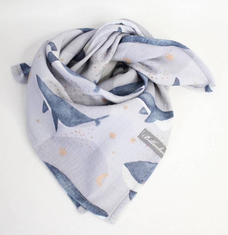 Musselintuch, Dreieckstuch, Schnuffeltuch "Wale" Musselintuch, Dreieckstuch, Schnuffeltuch "Wale" von Etsy - BillinchenWichtel