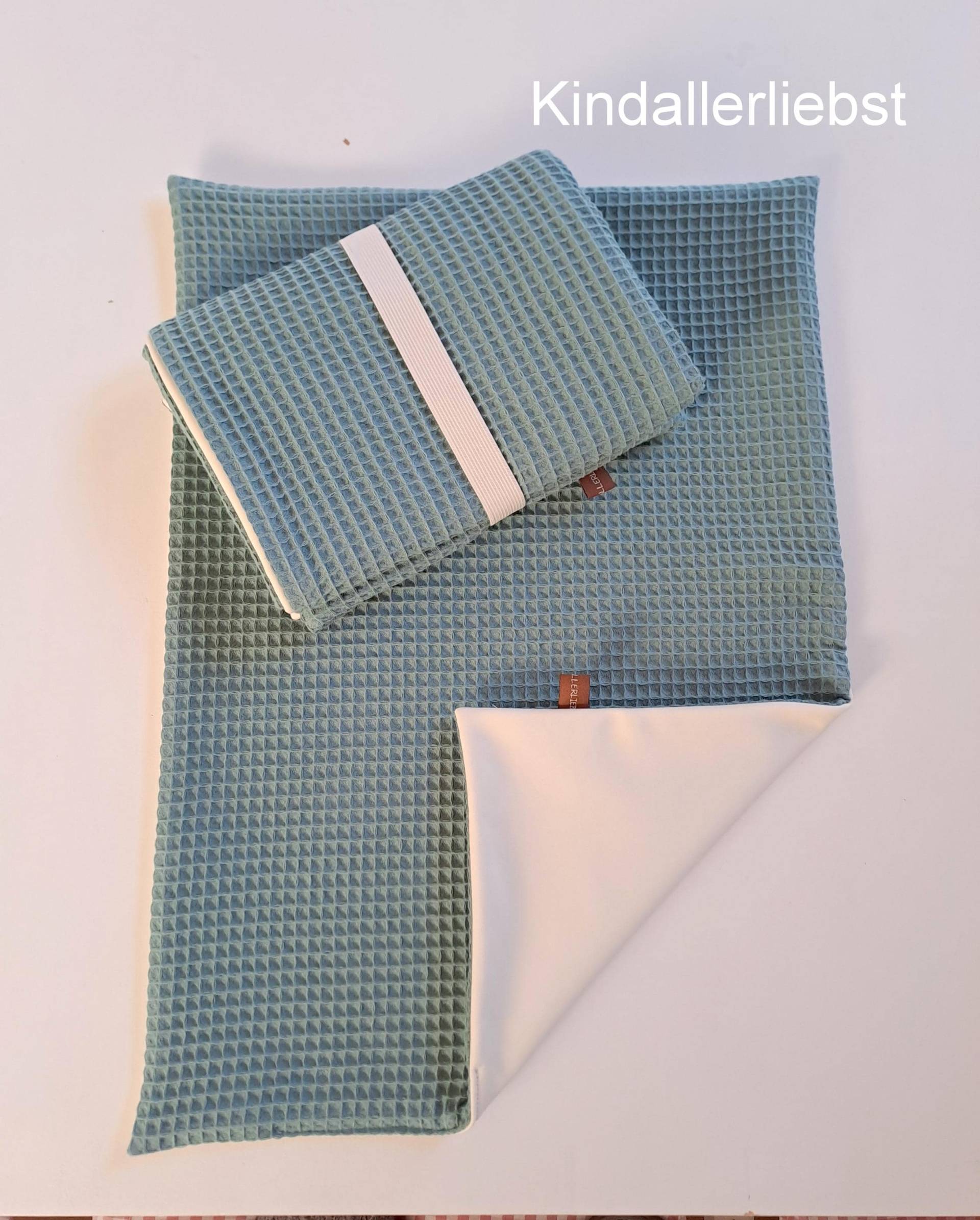 Wickelunterlage Abwischbar, Wasserundurchlässig, Waffelpique, Altgrün, Div. Größen von Etsy - Binesstoffwerkstatt