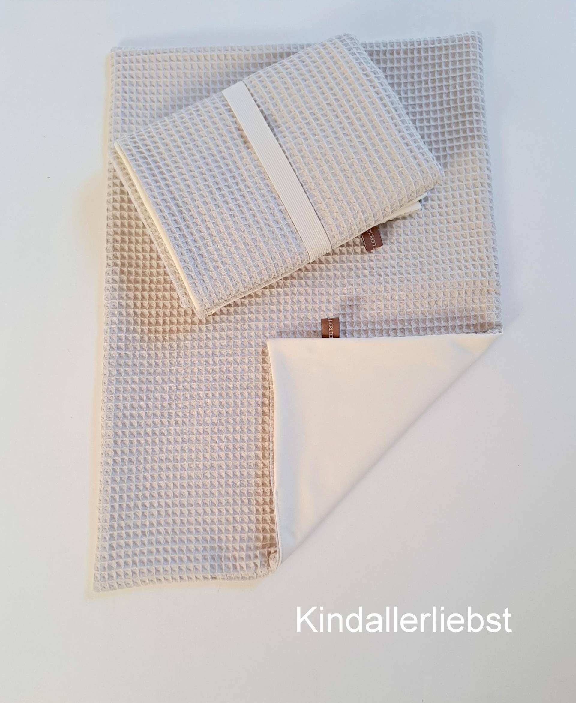 Wickelunterlage Abwischbar, Wasserundurchlässig, Waffelpique, Beige, Div. Größen von Etsy - Binesstoffwerkstatt