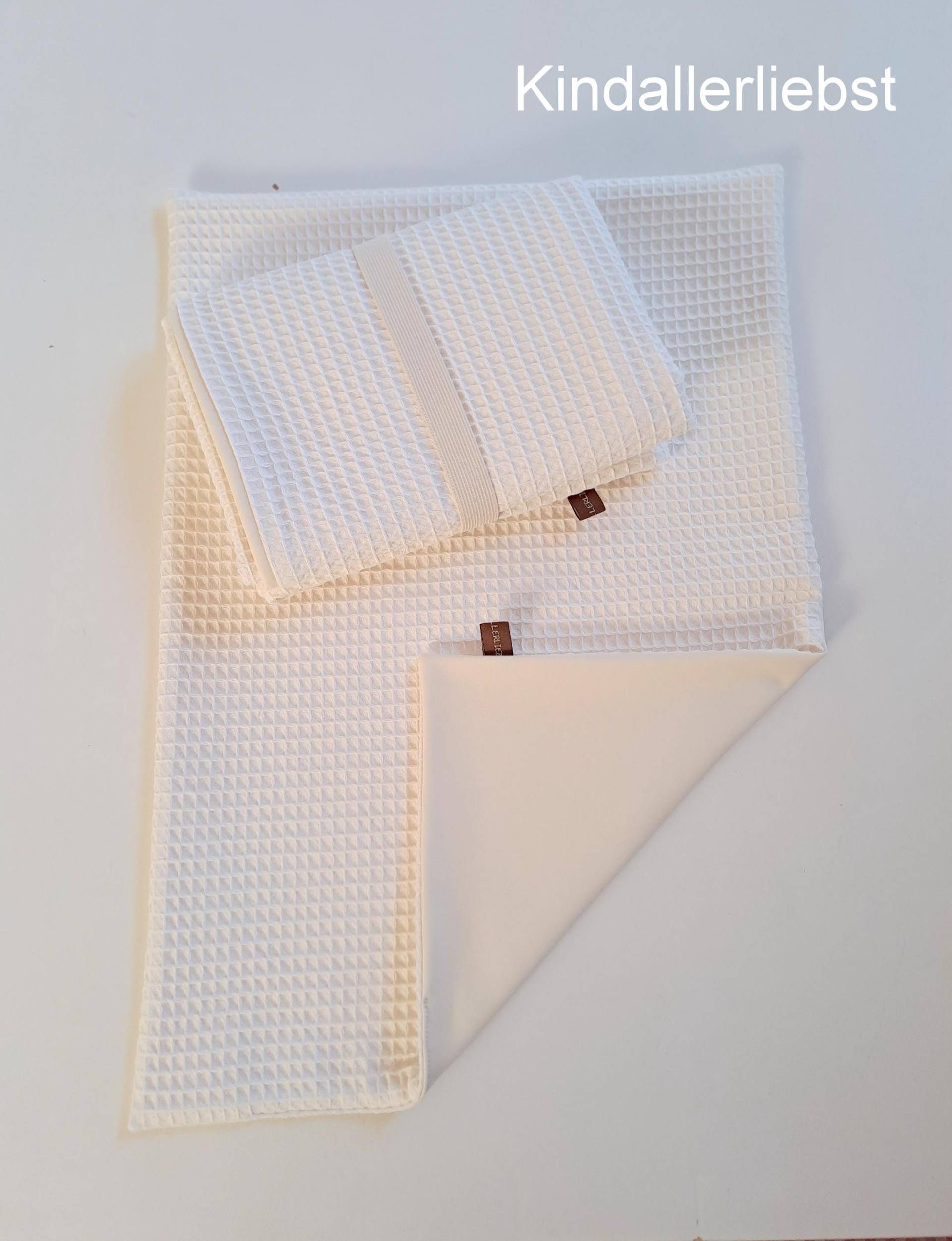 Wickelunterlage Abwischbar, Wasserundurchlässig, Waffelpique, Ecru, Div. Größen von Etsy - Binesstoffwerkstatt