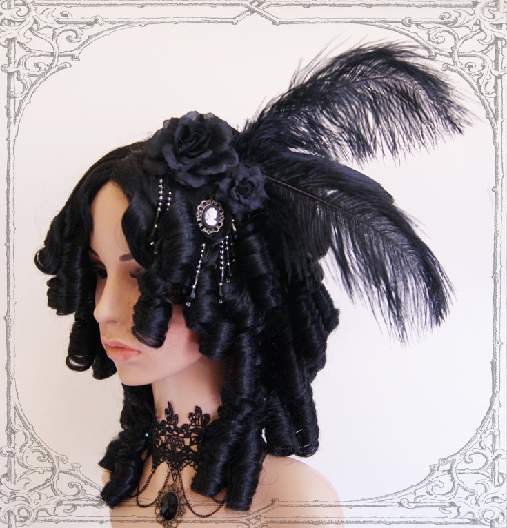 Barocke Perücke | Goth, Rokoko, Vampir, Schwarz, Marie Antoinette, Kopfschmuck Barocke Perücke | Goth, Rokoko, Vampir, Schwarz, Marie Antoinette, Kopfschmuck von Etsy - BlackUnicornShop