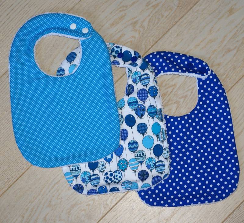 Lot Von 3 Verschiedenen Blauen Lätzchen von Etsy - Blancpastel