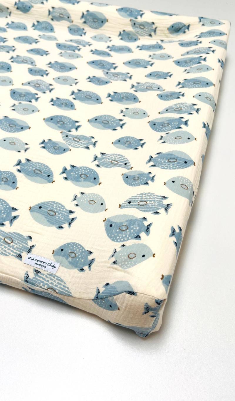 Bezug Für Wickelauflage Wickelunterlage Vädra Von Ikea in Musselin Fisch Blau Beige Bezug Für Wickelauflage Wickelunterlage Vädra Von Ikea in Musselin Fisch Blau Beige von Etsy - BlausbergBaby