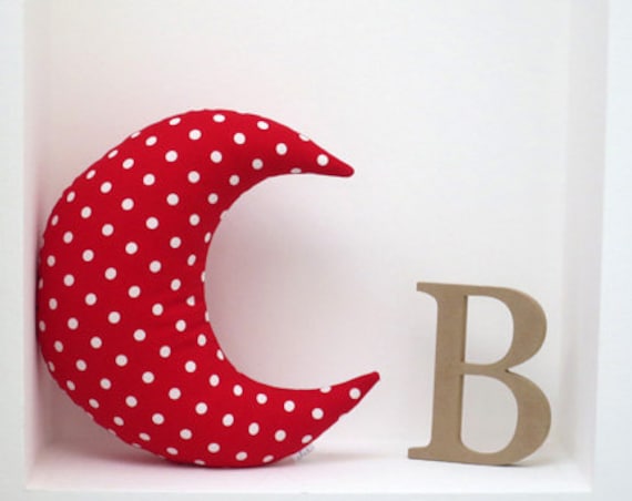 Schmusemond Rot Mit Punkten von Etsy - BlausbergBaby