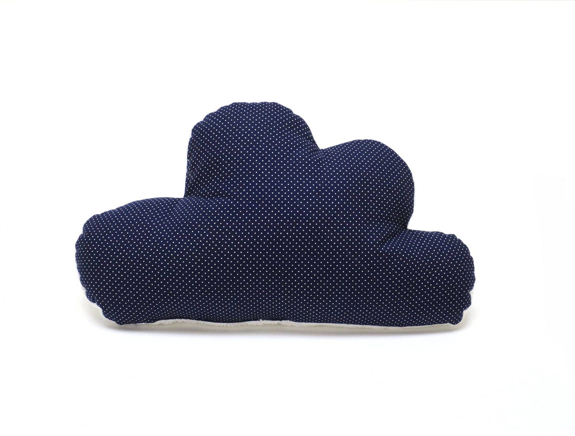 Schmusewolke Kissen in Wolken-Form Mit Frottier-Seite Dekokissen - Blau Pünktchen von Etsy - BlausbergBaby