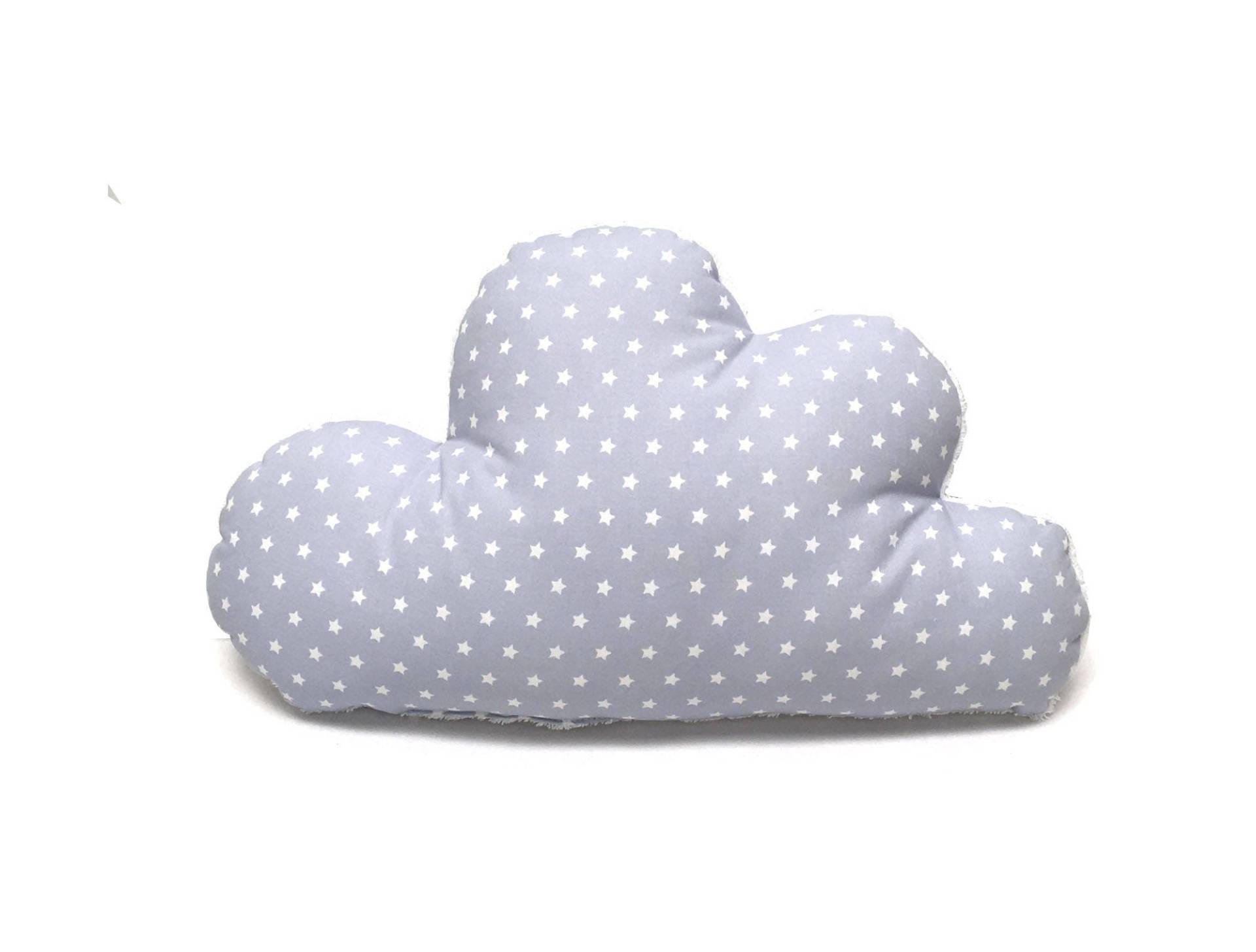 Schmusewolke Kissen in Wolken-Form Mit Frottier-Seite Dekokissen - Grau Stern von Etsy - BlausbergBaby