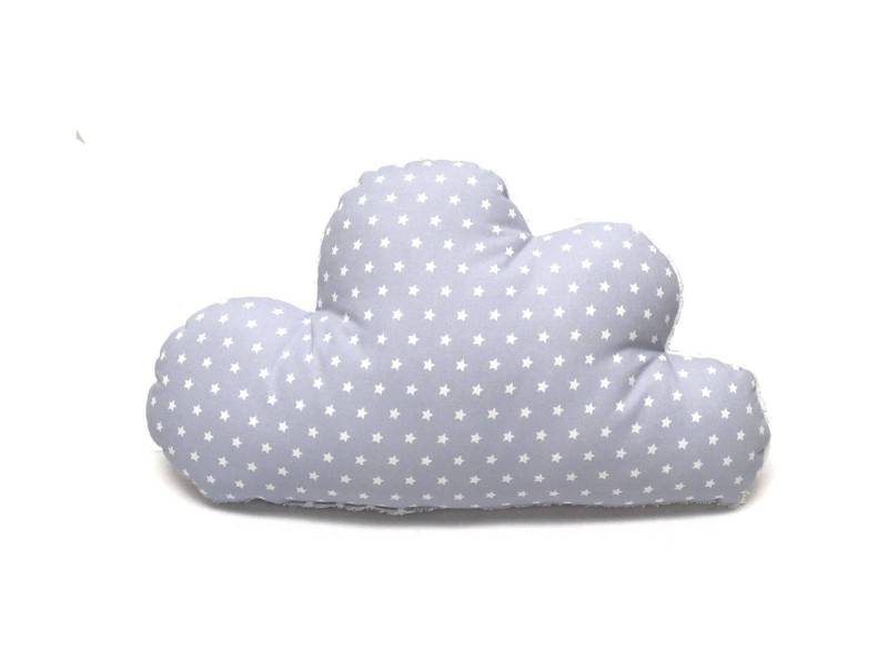 Schmusewolke Kissen in Wolken-Form Mit Frottier-Seite Dekokissen - Grau Stern Schmusewolke Kissen in Wolken-Form Mit Frottier-Seite Dekokissen - Grau Stern von Etsy - BlausbergBaby