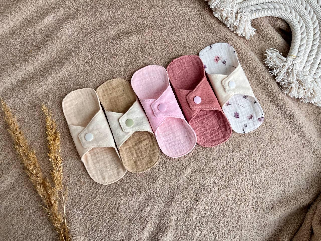 Bio Slipeinlagen 6 ", Set Mit Wiederverwendbaren Damenbinden, Weiches, Atmungsaktives Musselin-Pad-Set, Cup-Backup, Extradünne Pads, Zero Waste von Etsy - BloomPads