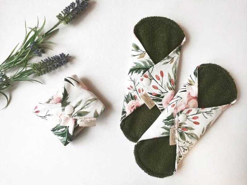 Wiederverwendbare Bio-Bambus-Tuchkissen Blumenmuster, Zero Waste von Etsy - BloomPads