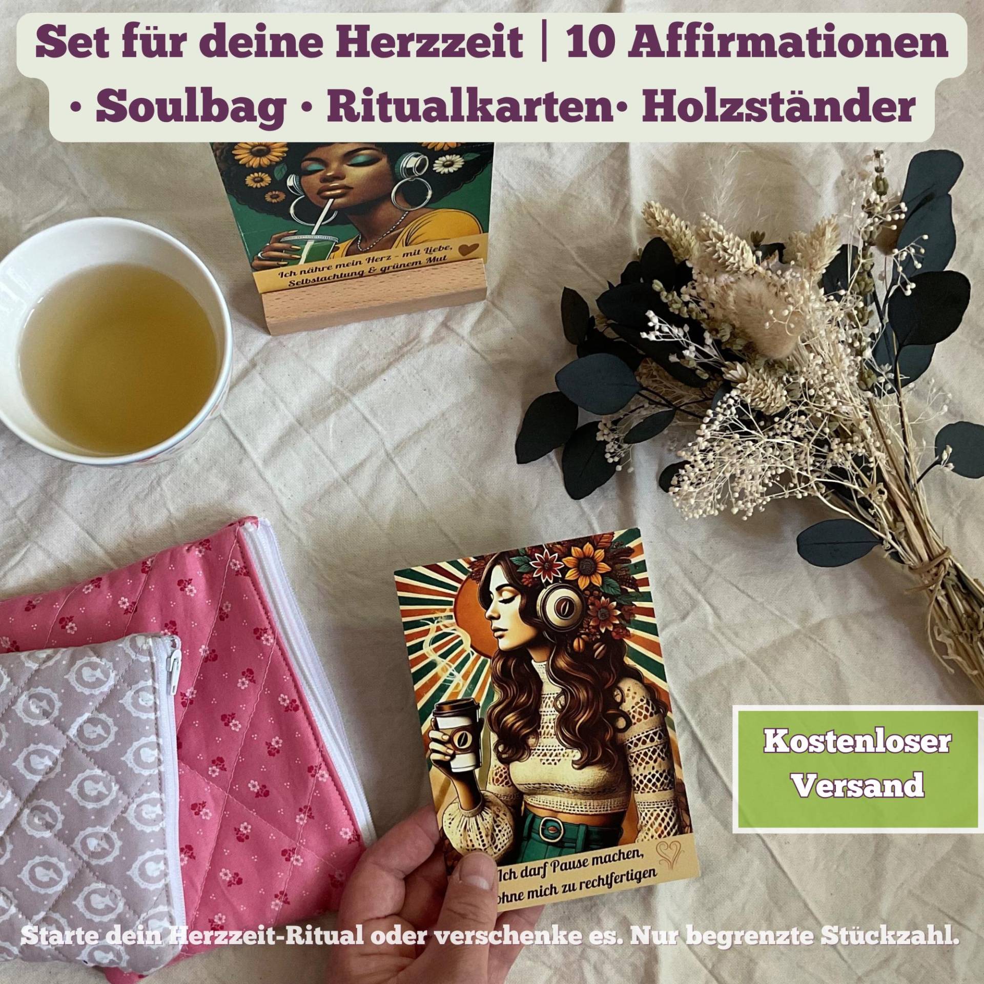 Affirmationskarten & Ritualkarten Set|Achtsamkeit Positive Gedanken|Selbstfürsorge Geschenk Frauen| Achtsamkeit Soul Sister Box von Etsy - Bloomingela