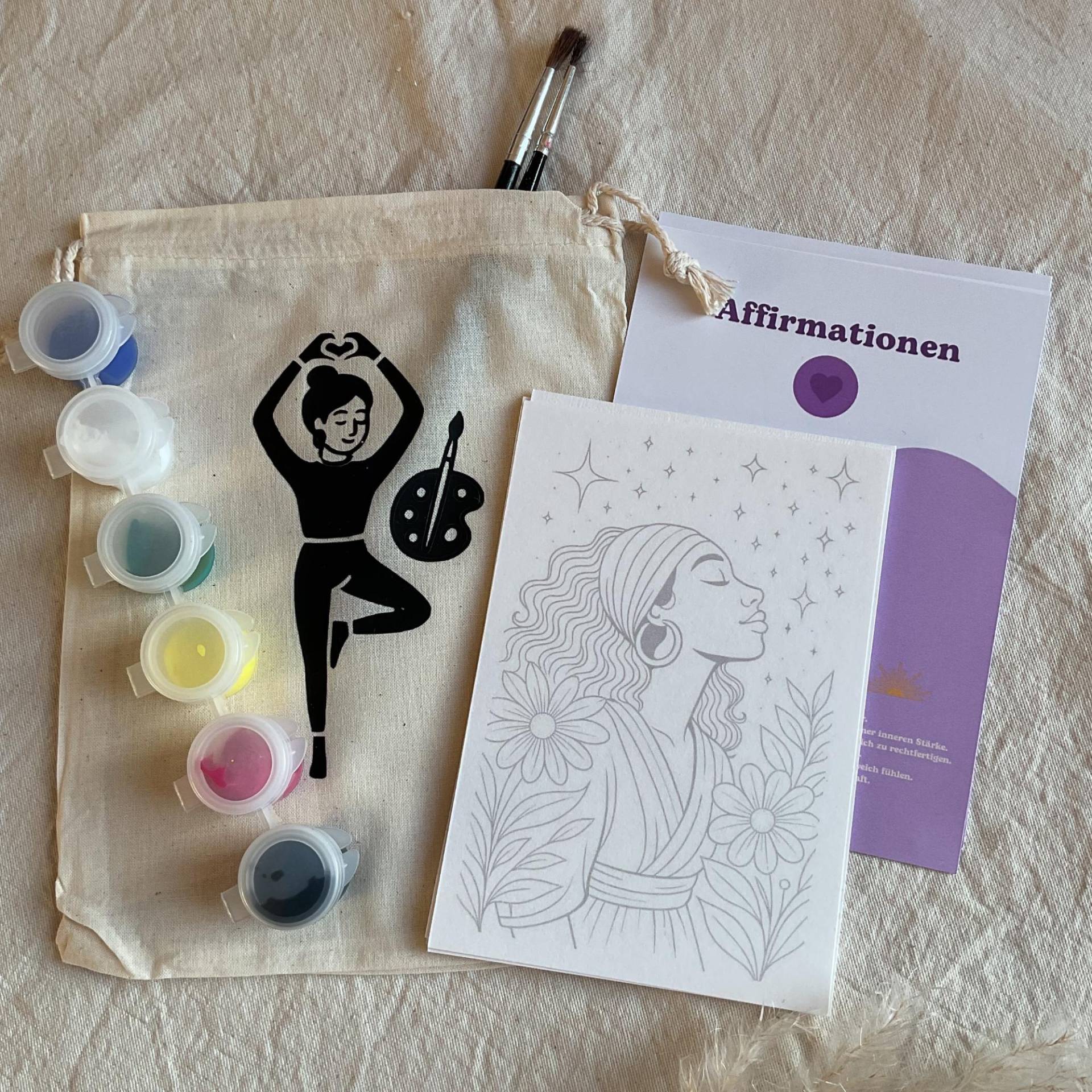 Diy Affirmationskarten Set| 10 Handillustrierte Motive Zum Ausmalen|Kreativbox Für Achtsamkeit Und Me-Time| Geschenk Freundin|Weihnachten von Etsy - Bloomingela