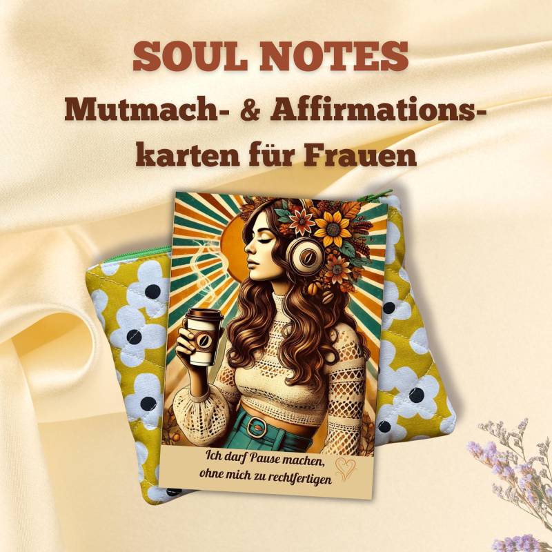 Affirmationskarten Frauen| Achtsamkeit Und Mutmachkarten Im Set Mit Tasche| Positive Gedanken|Selbstfürsorge Geschenk Für Freundin & Mama von Etsy - Bloomingela