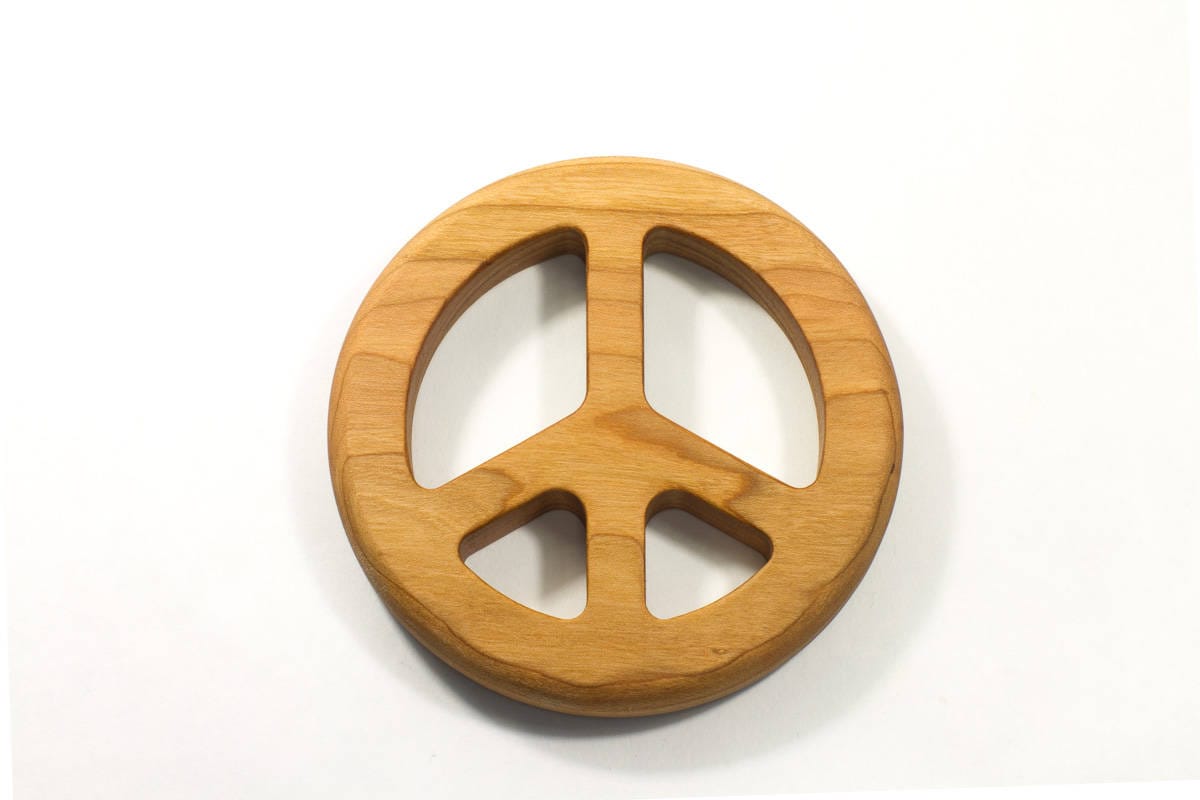 Peace Sign Bio Baby Beißer Shower Geschenk von Etsy - BlossomFarmStudio