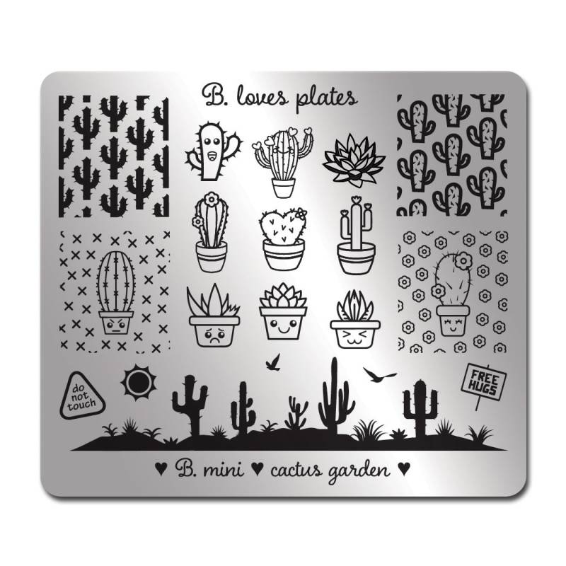B.mini - Nagel-Kunst Teller Kaktus Kühleres Süsse Kleine Nägel Kaktusgarten von Etsy - BlovesPlates