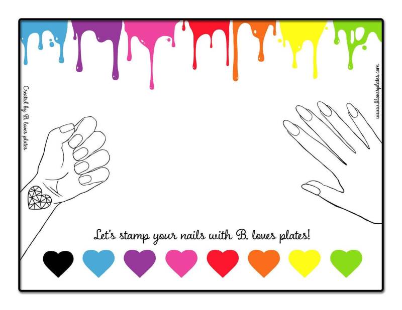 Regenbogen Stamping Matte - Perfekte Bunte Schutz, Während Sie Ihre Nägel Die Beste Stempelmatte Tun von Etsy - BlovesPlates