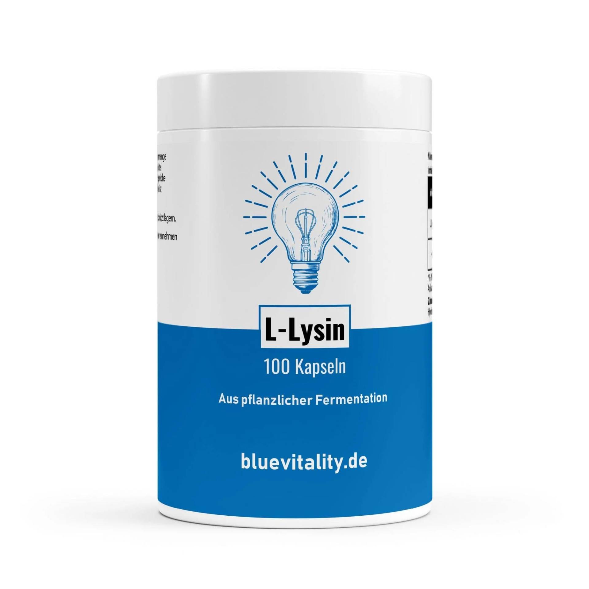 Bluevitality L-Lysin - 100 Kapseln, Hochdosiert & Vegan, % Reine Aminosäureform, Laborgeprüft Bluevitality L-Lysin - 100 Kapseln, Hochdosiert & Vegan, % Reine Aminosäureform, Laborgeprüft von Etsy - BlueVitality
