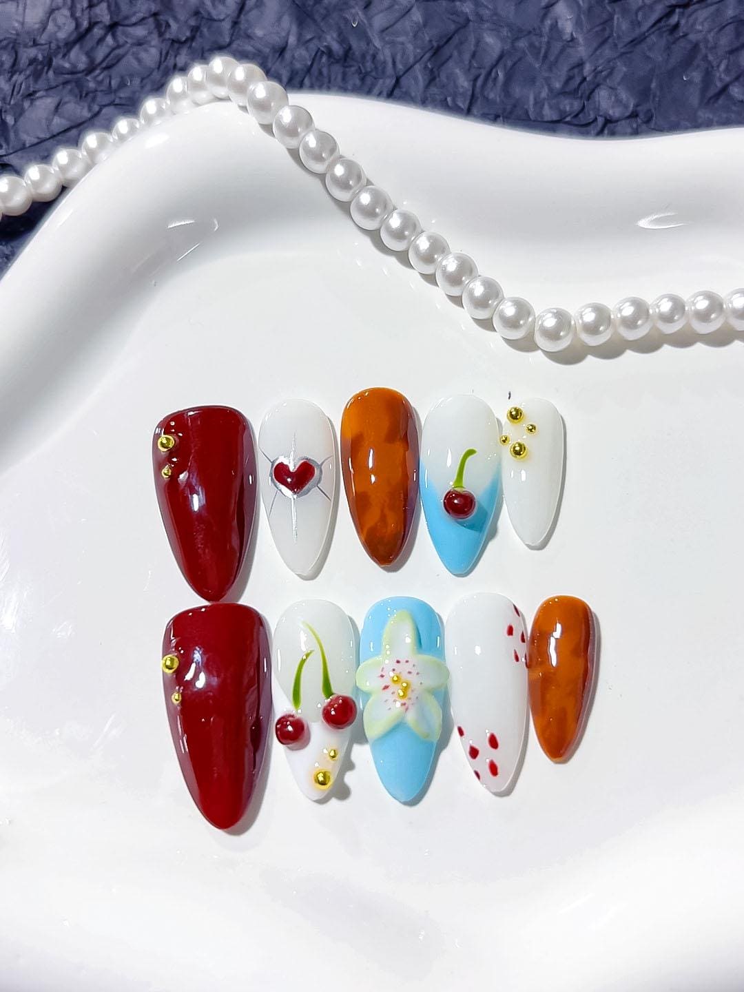 Mittel Lange Press On Nails Mittel Lange Press On Nails von Etsy - Bnails91
