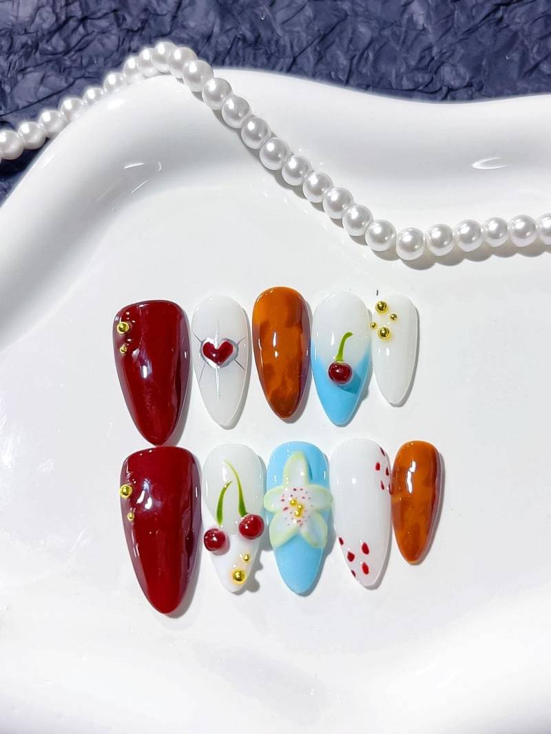 Mittel Lange Press On Nails Mittel Lange Press On Nails von Etsy - Bnails91
