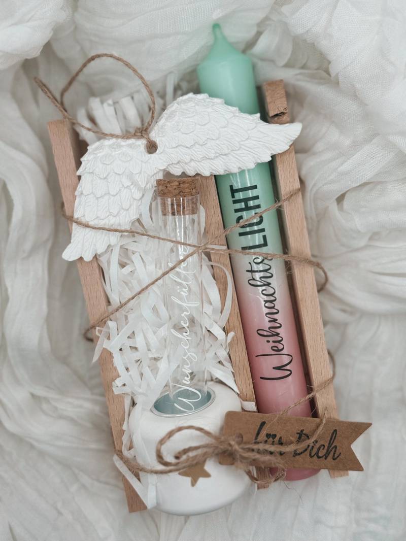 Engels Geschenkset Mit Wunschlicht & Wunscherfüller - Geschenk Zu Weihnachten, Schutzengel, Geldgeschenk, Kerze, Deko Für Dich von Etsy - BoJaLiStore
