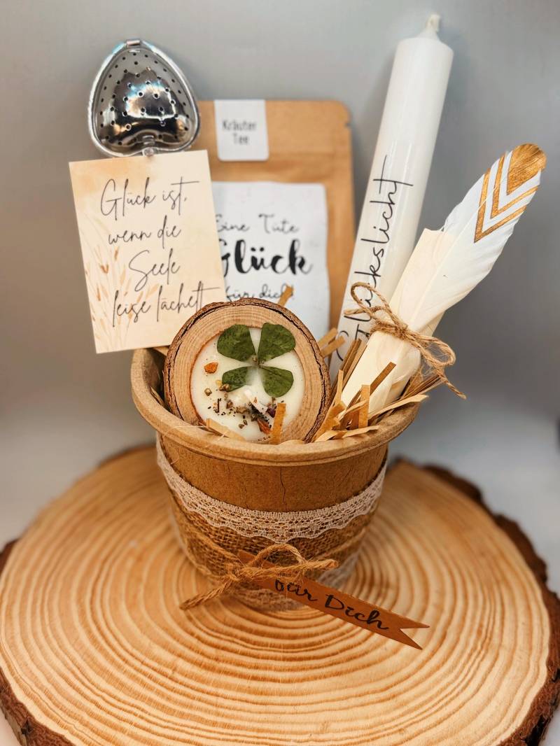 Geschenkset „Eine Tüte Glück" - Wunschlicht & Glückslicht Geschenk Für Dich Mutmacher, Mitbringsel, Achtsamkeit, Herzensgeschenk von Etsy - BoJaLiStore