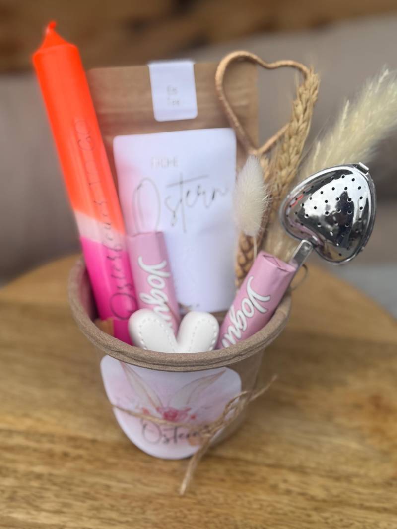 Ostergeschenk Set Mit Eistee | Geschenk Im Becher Kerze Herz & Trockenblumen Mitbringsel Ostern Fertig Verpackt von Etsy - BoJaLiStore