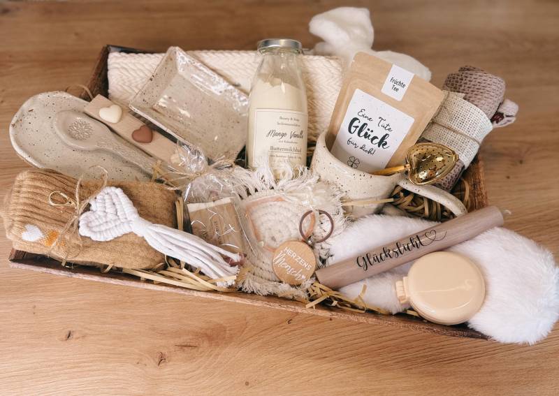 Premium Boho Geschenkset Weihnachten - Keramik, Bio-Seife, Tee, Wunschlicht, Makramee, Wellnessbox Mit Liebe Handgemacht, Weihnachtsgeschenk von Etsy - BoJaLiStore