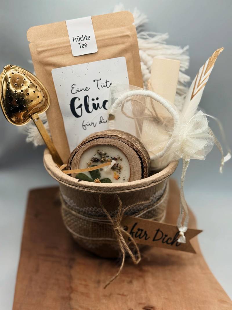 Tüte Glück - Für Dich | Achtsamkeits-Geschenkset Mit Tee, Kerze & Ritual Kleine Auszeit Liebevolles Geschenk Valentinstag von Etsy - BoJaLiStore