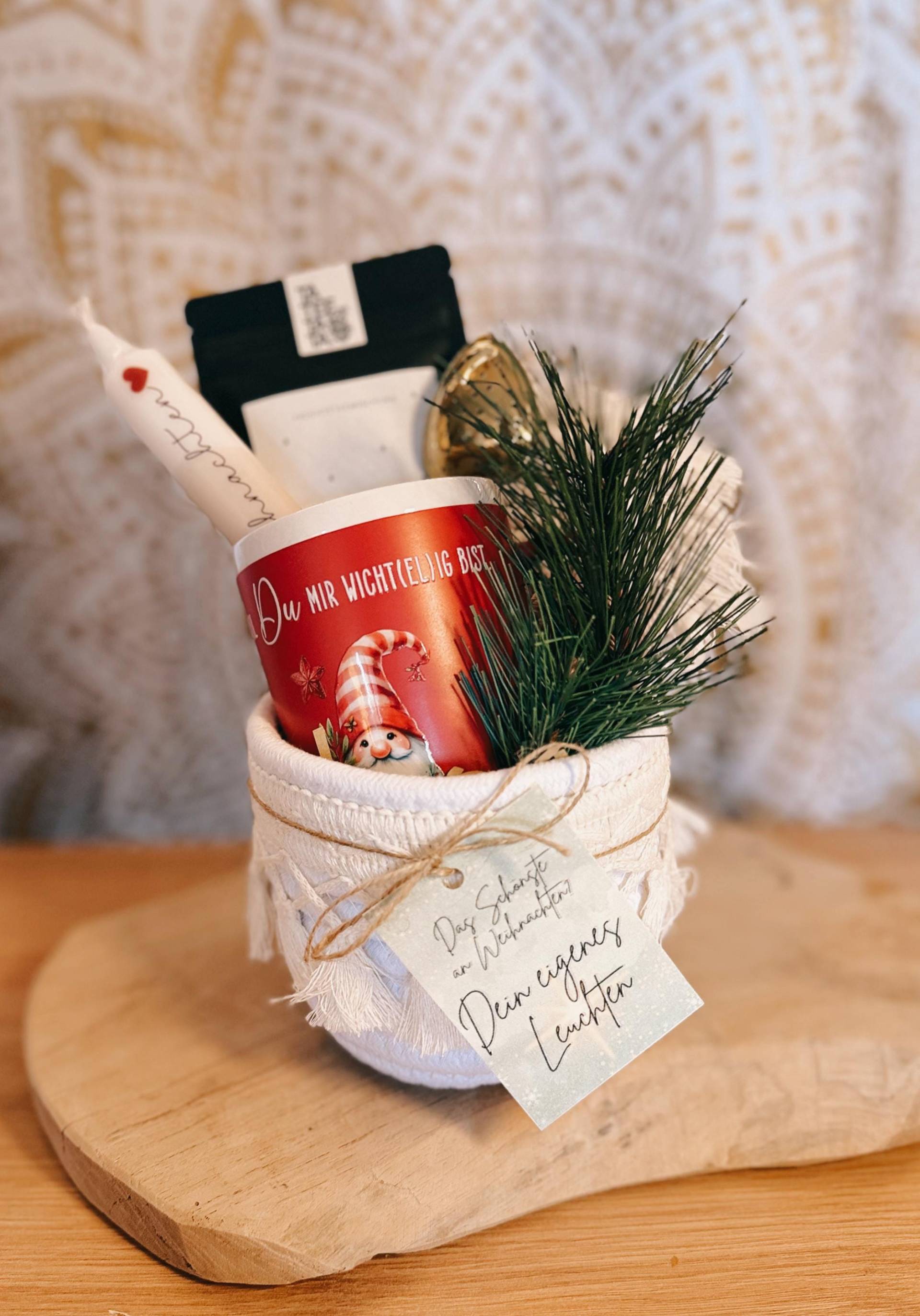 Wichtel-Geschenkset Mit Tasse, Tee & Kerze Weihnachtsgeschenk Bojali Store Handgemacht Liebe von Etsy - BoJaLiStore