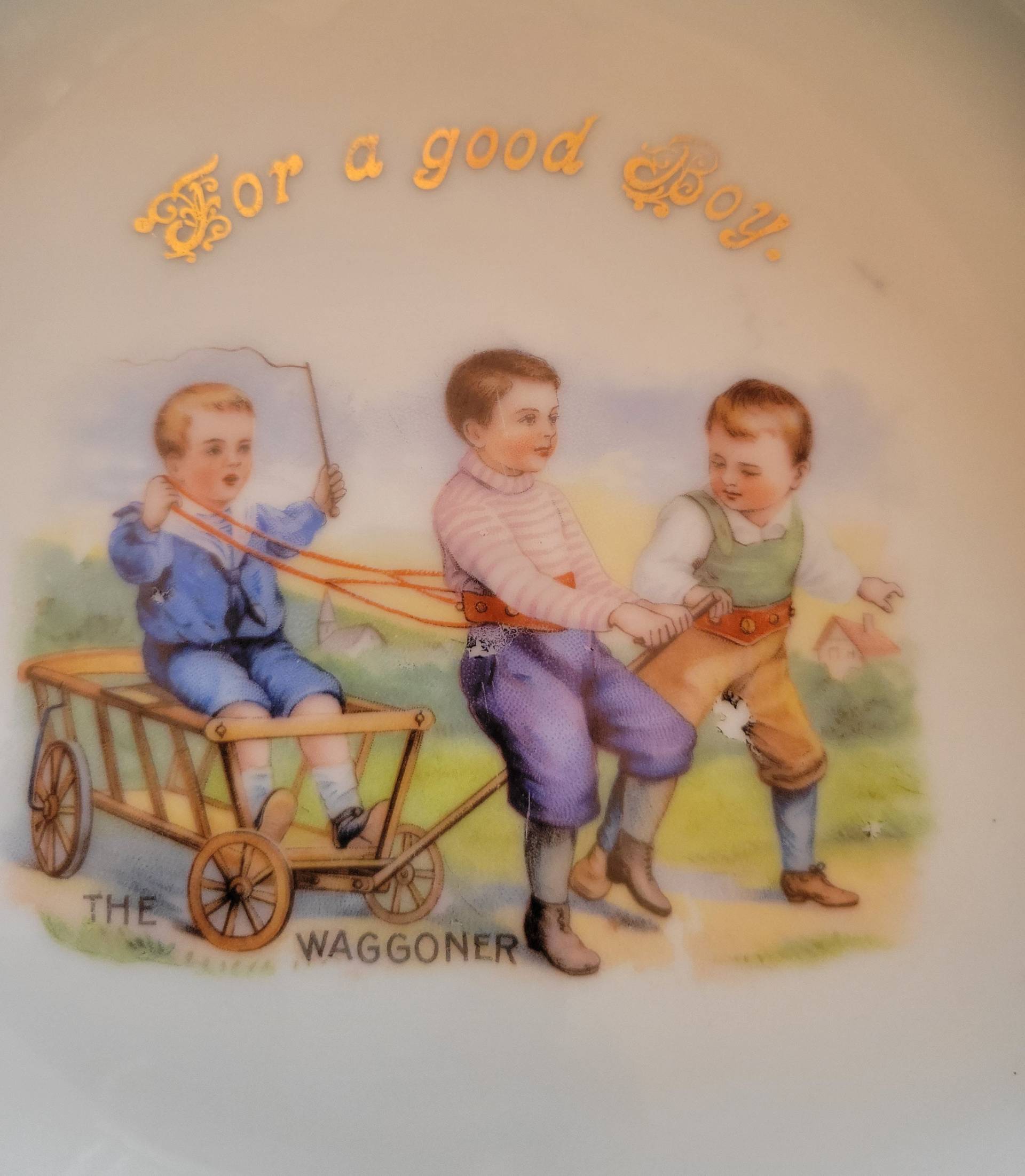 Vintage Babyschale, "For A Good Boy" Und "The Waggoneer"" Auf Der Rückseite, Unbekannter Hersteller" von Etsy - BobtailBoutique