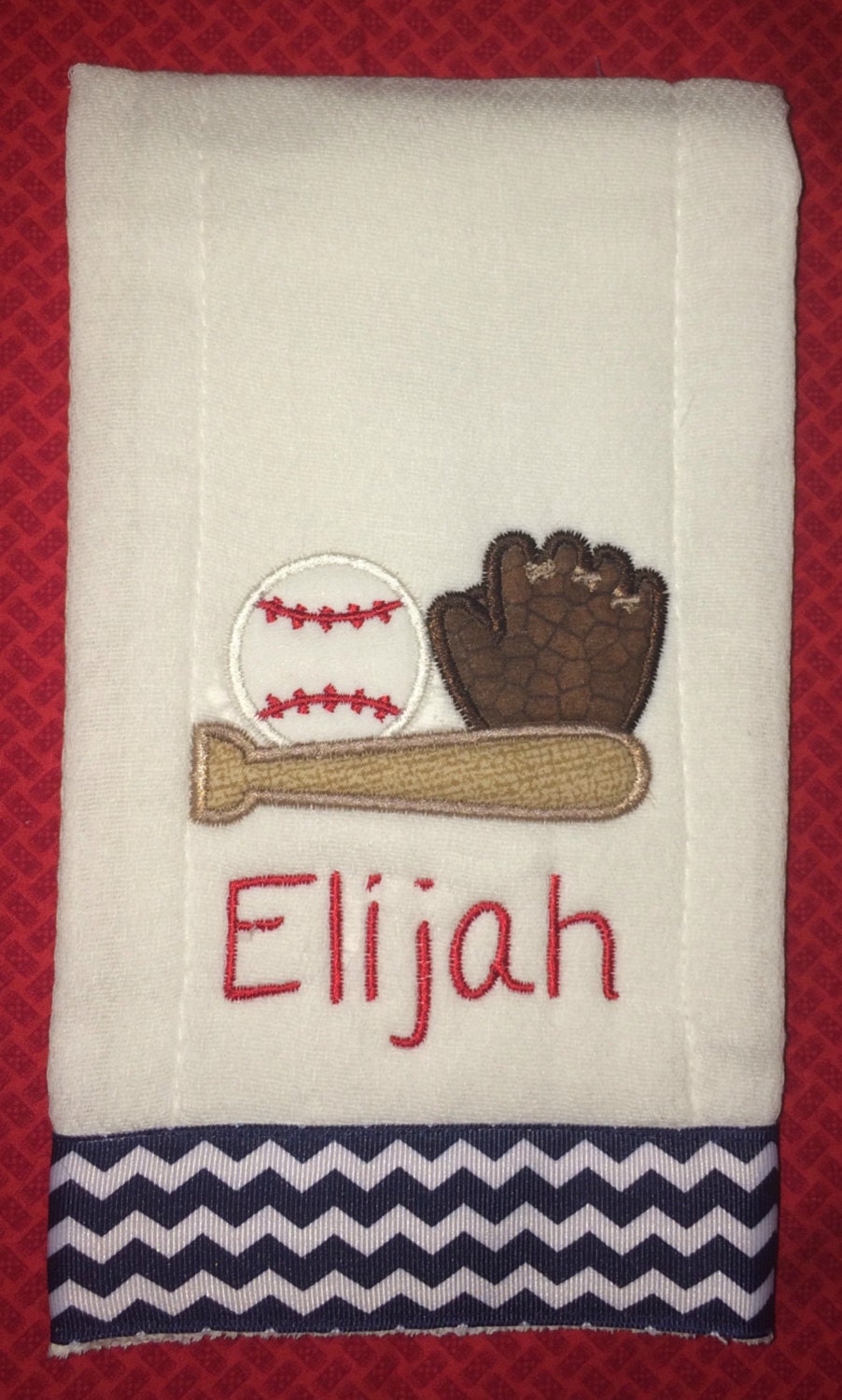 Benutzerdefinierte Appliziert Baseball Spucktuch von Etsy - BoutiqfullyYours