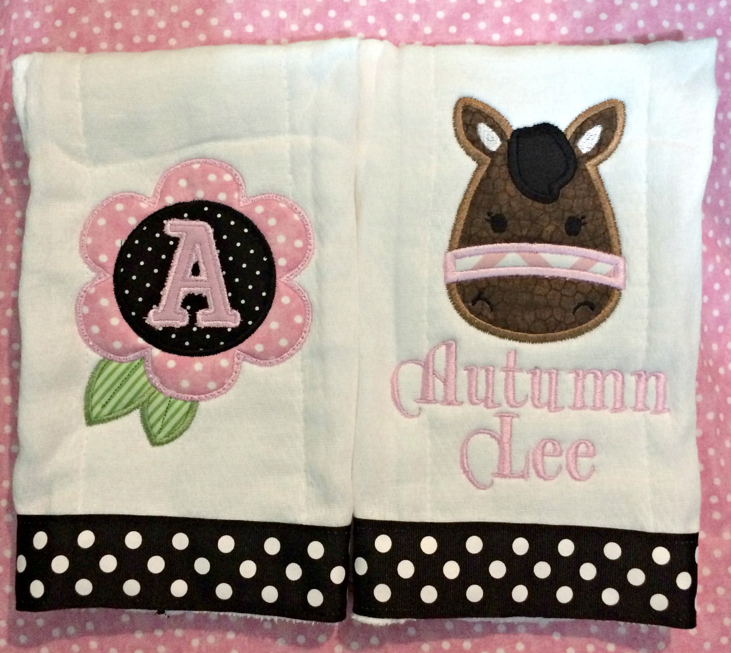 Benutzerdefinierte Applizierte Pferd Spucktücher von Etsy - BoutiqfullyYours