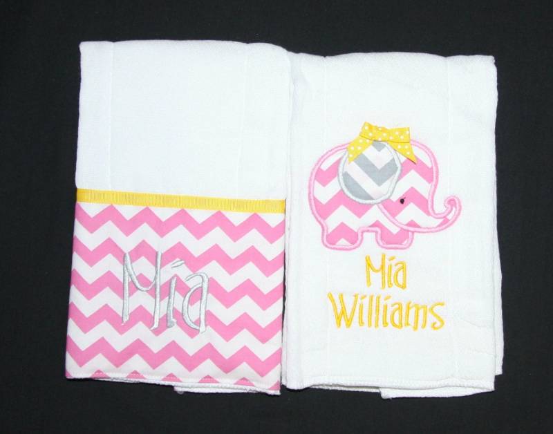 Benutzerdefinierte Applizierten Elefant Rülpsen Tücher von Etsy - BoutiqfullyYours